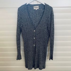 Marled Ribbed Cardigan